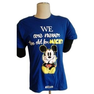Disney's Mickey Mouse We Are Never Too Old for Mickey T-Shirt- Men's Size Medium